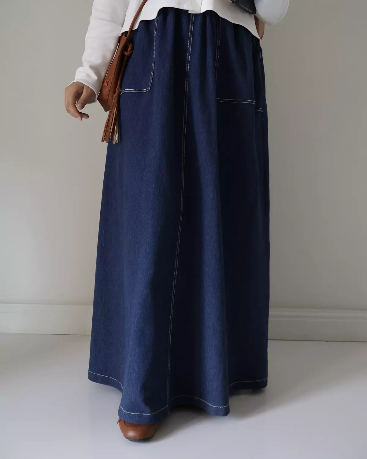 Denim Skirt Dark Blue A Line - TEENAGE 2