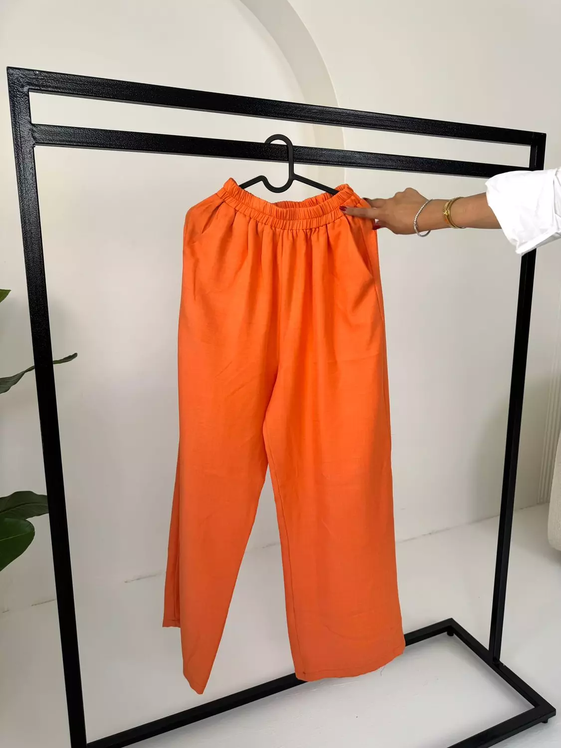 orange linen pants 2