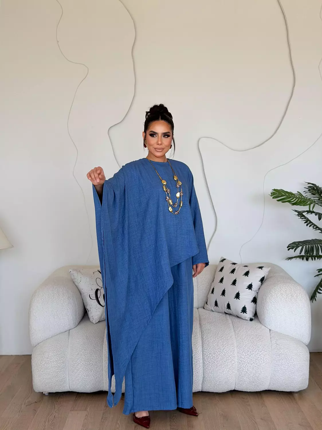 The Flowy Set In Indigo hover image