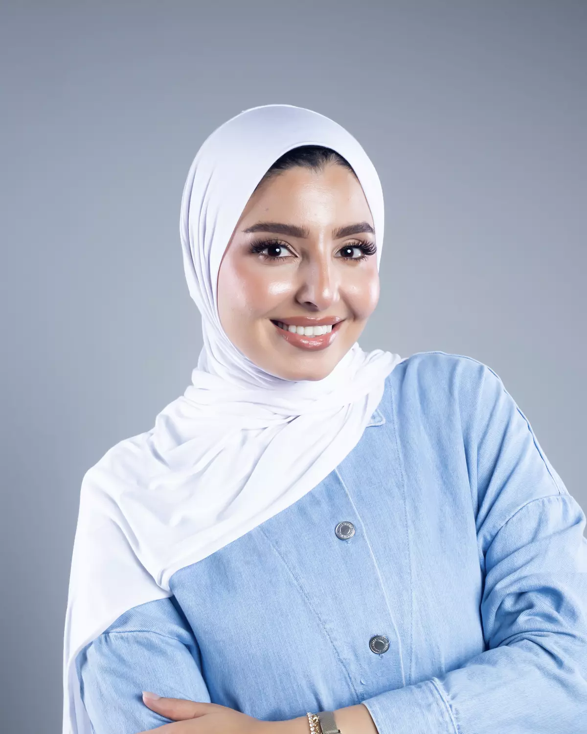 Jamila 2 in 1 white cotton scarf 3