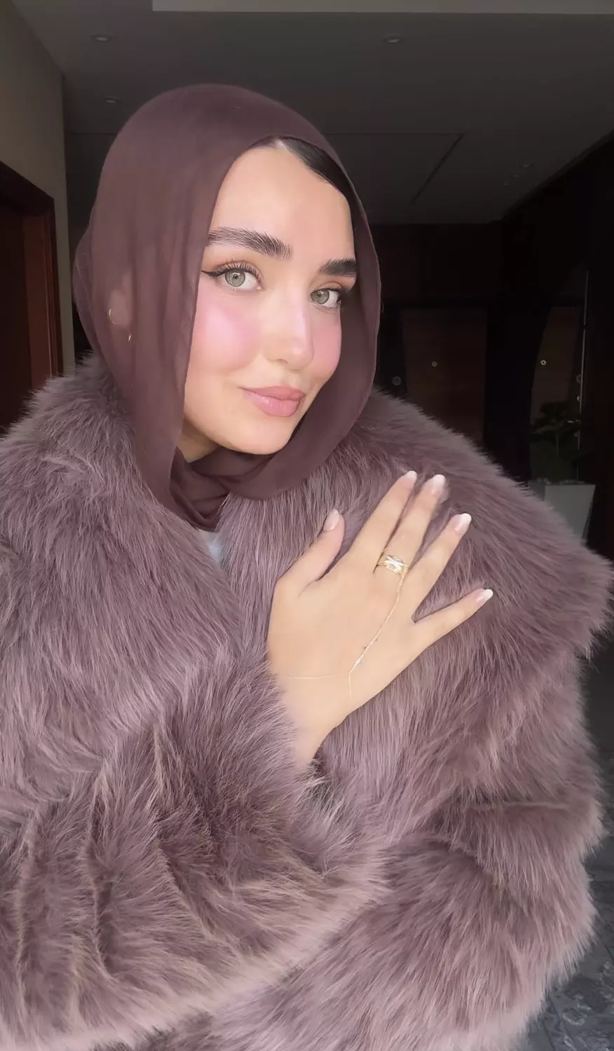 faux fur jacket image