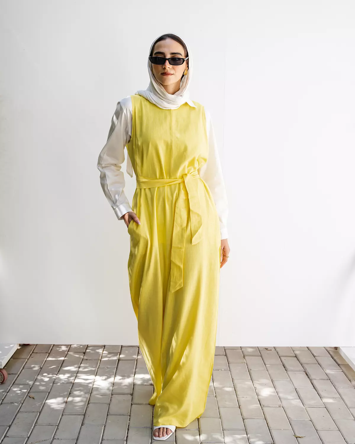 Linen Jumpsuit in Yellow 1