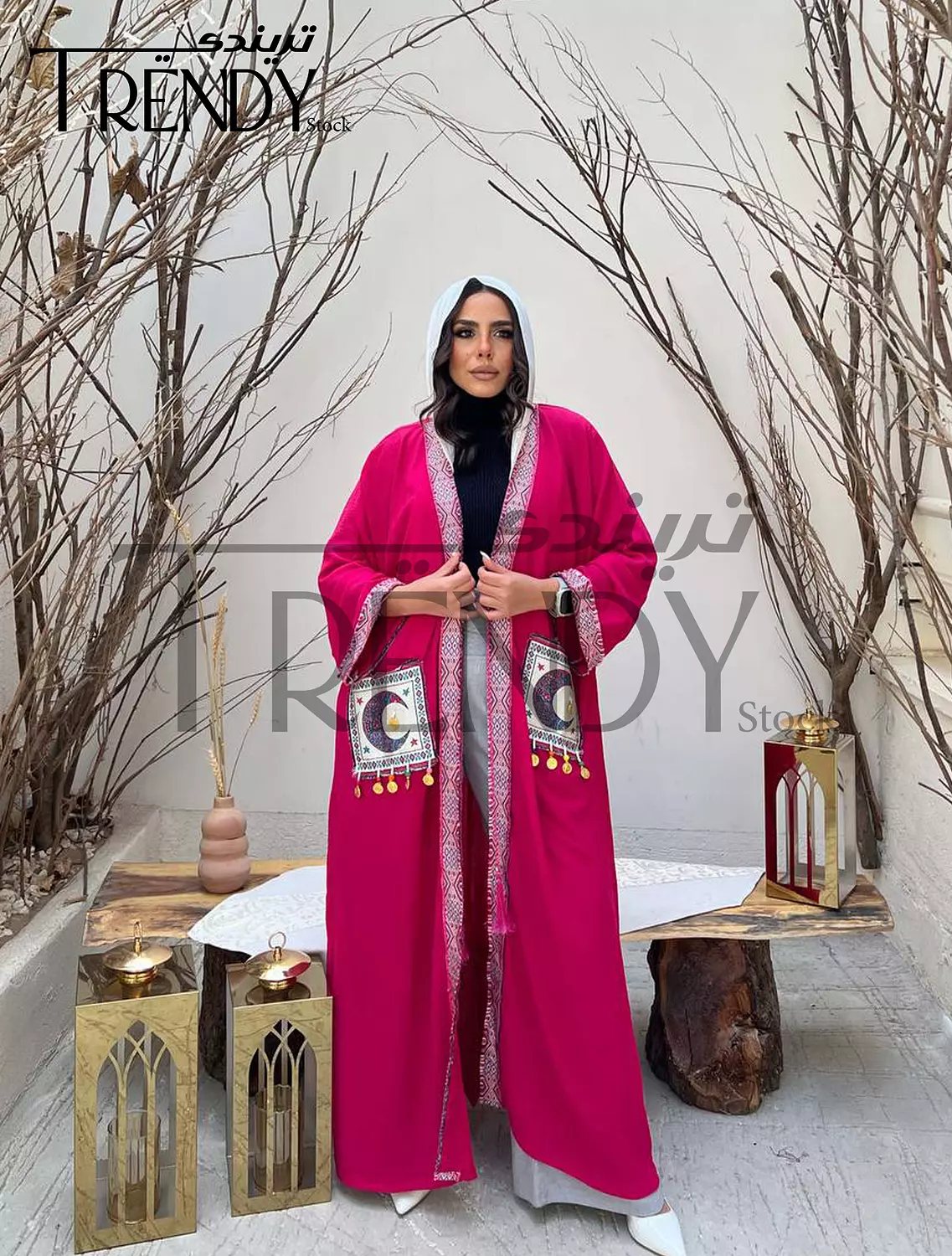Ramadan kaftan with Indian embroidery 5