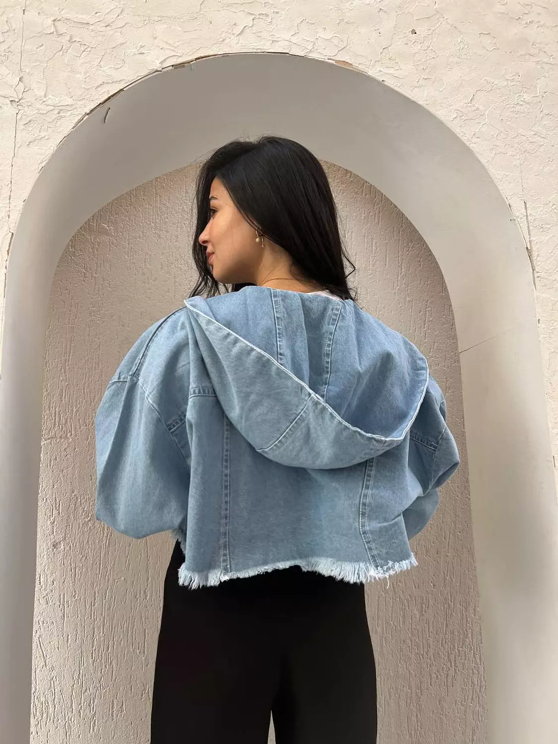 Hooded cropped jacket  1