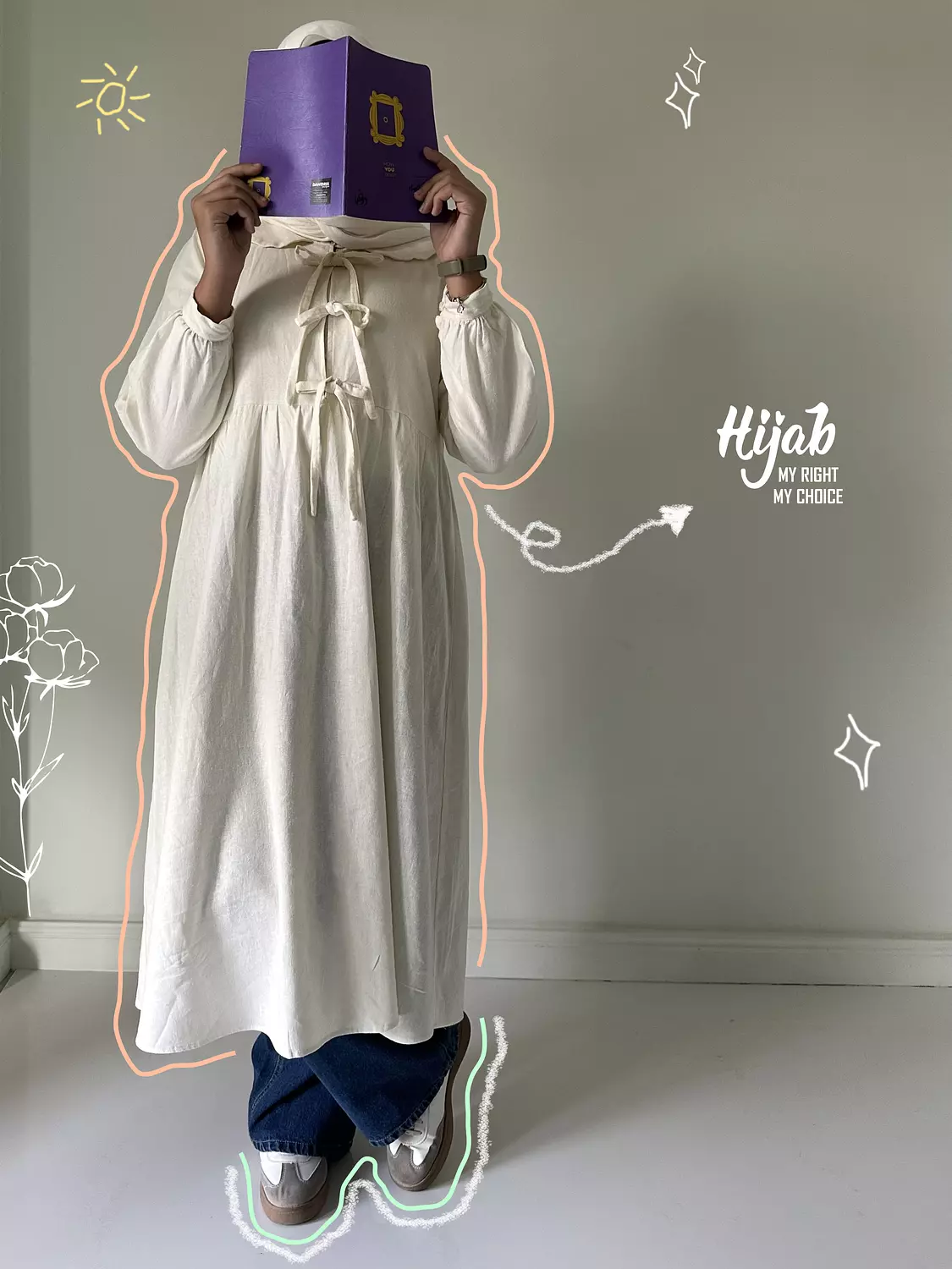 Off white linen tunic (T)  image