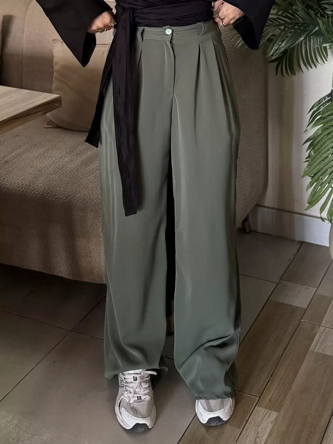  Elegant Olive Pants 	 1
