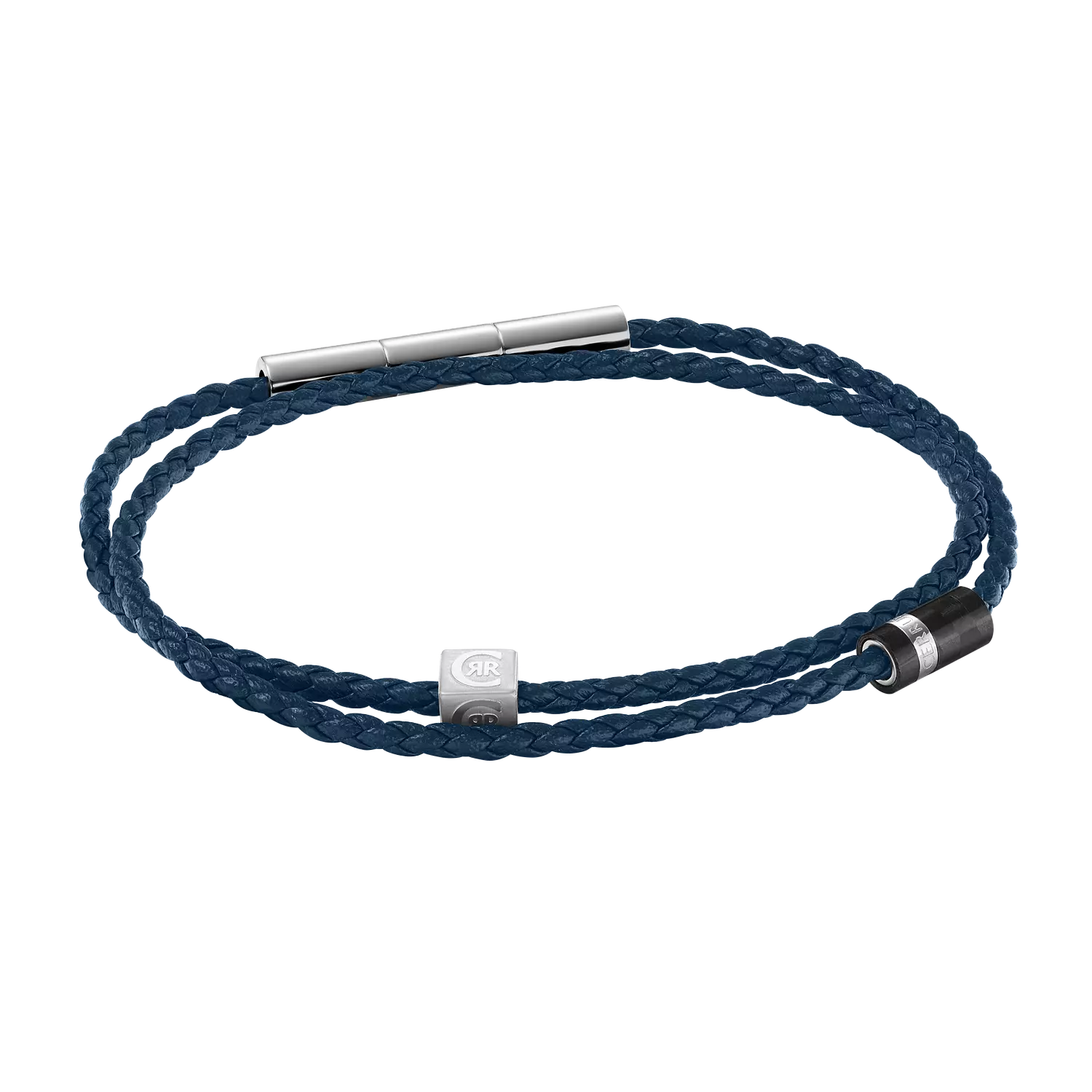 Cerruti 1881 Men's Massimo Blue Textured Bracelet Leather CIAGB0012401 1