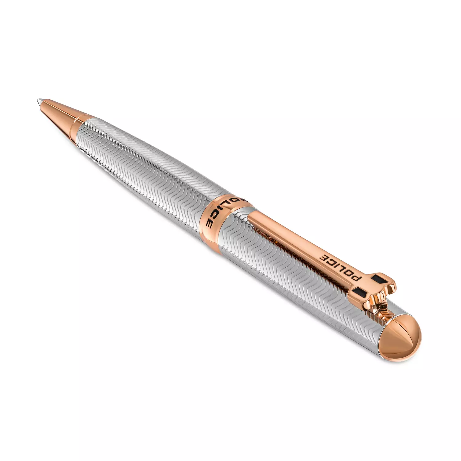 POLICE - Ball Point Pen For Men Silver & Rose Gold Color - PERGR0002605 1