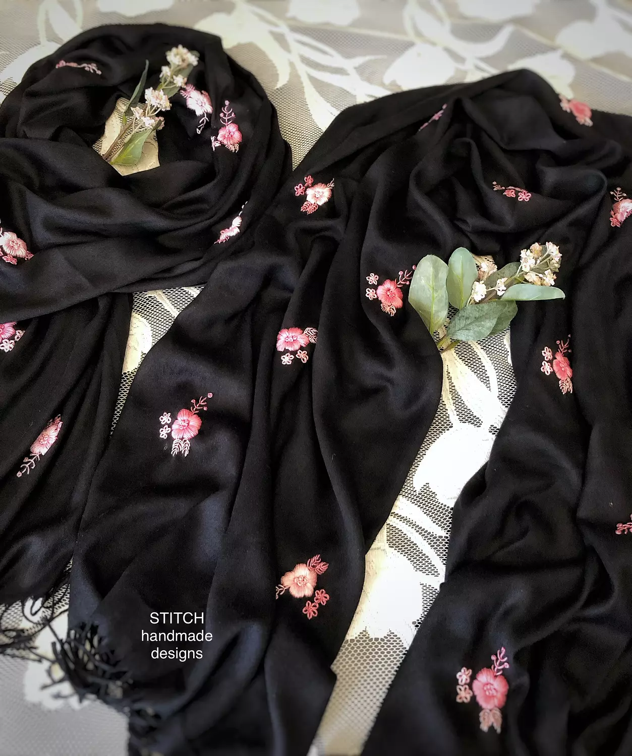 Midnight Garden  Pashmina Shawl   image