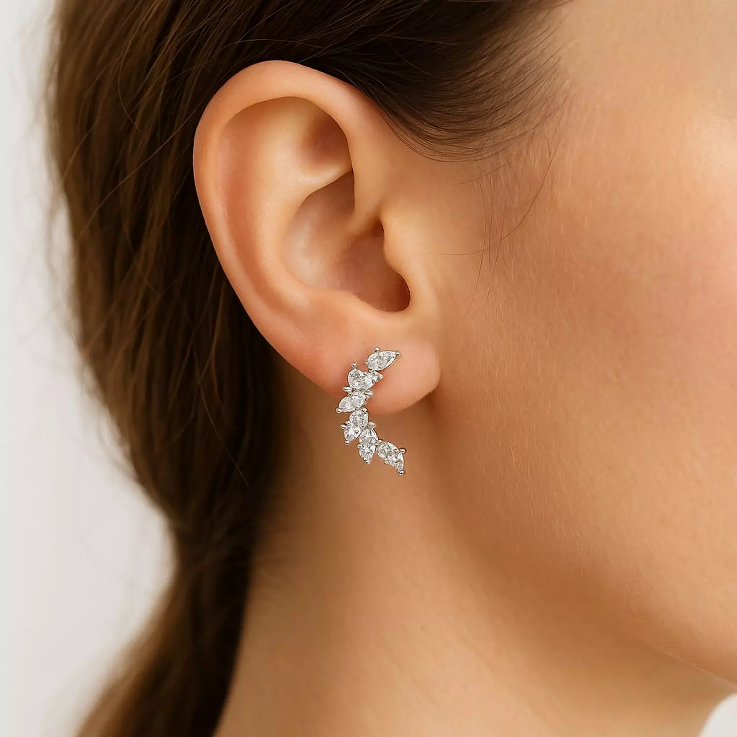 Silver Earrings Daimond image