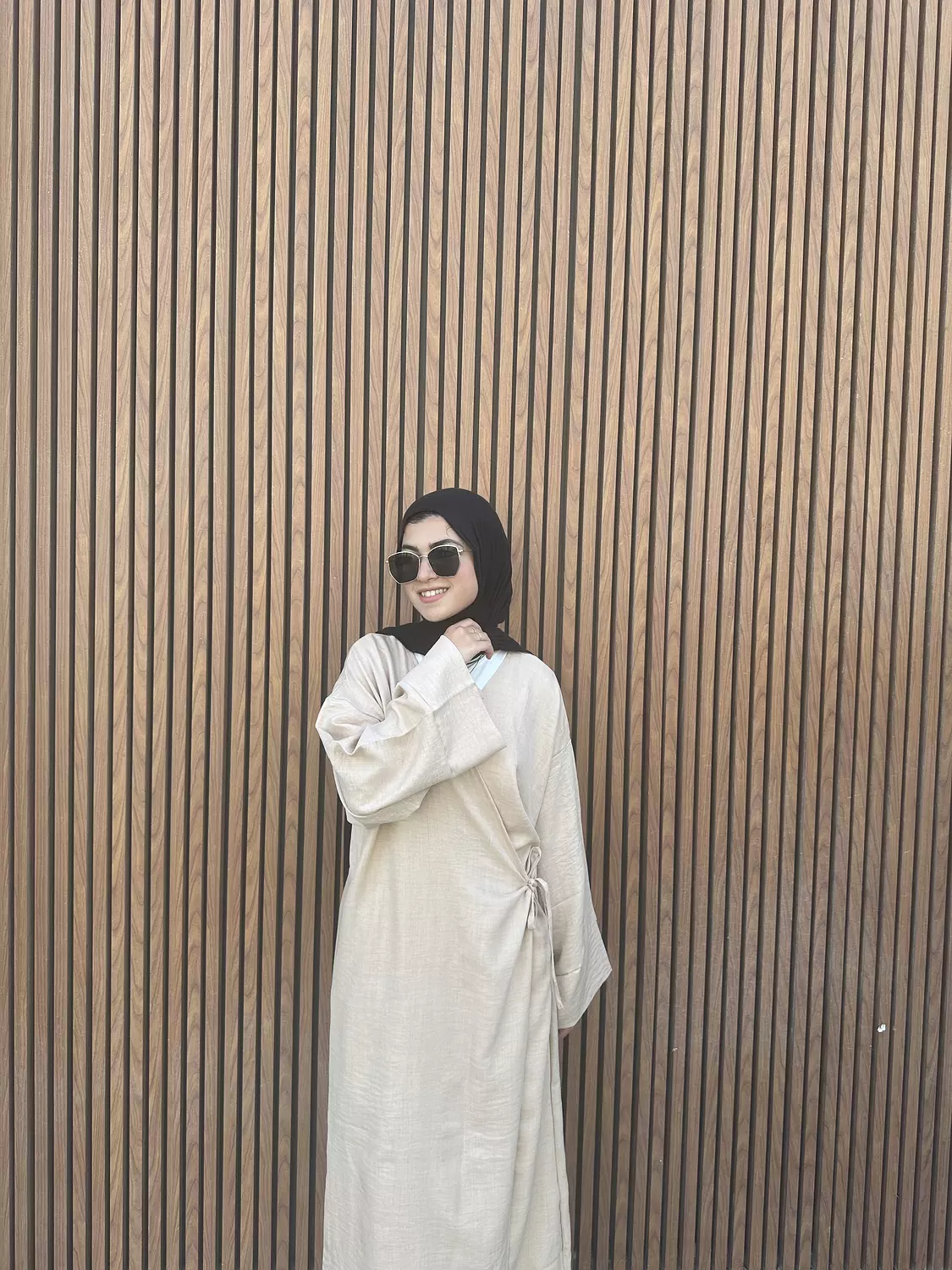 Nature Wrapped Dress -Beige  3