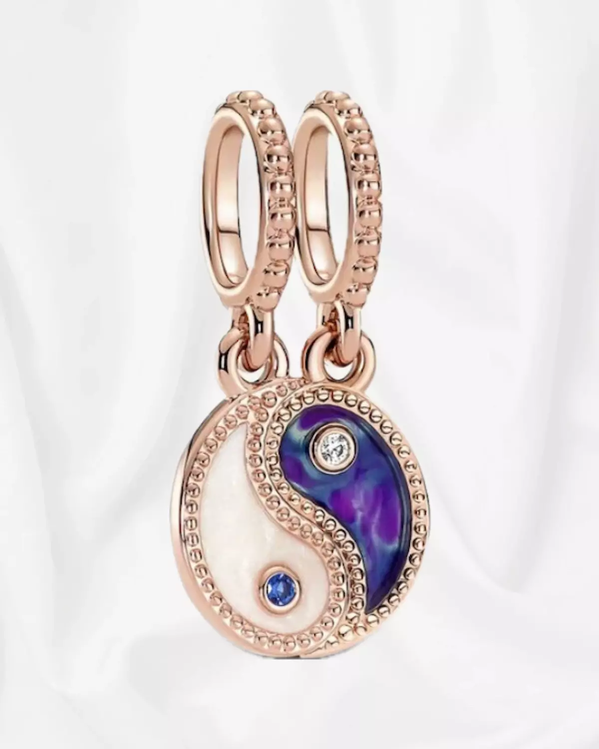 Splittable Yin & Yang Sparkling Dangle Charm image