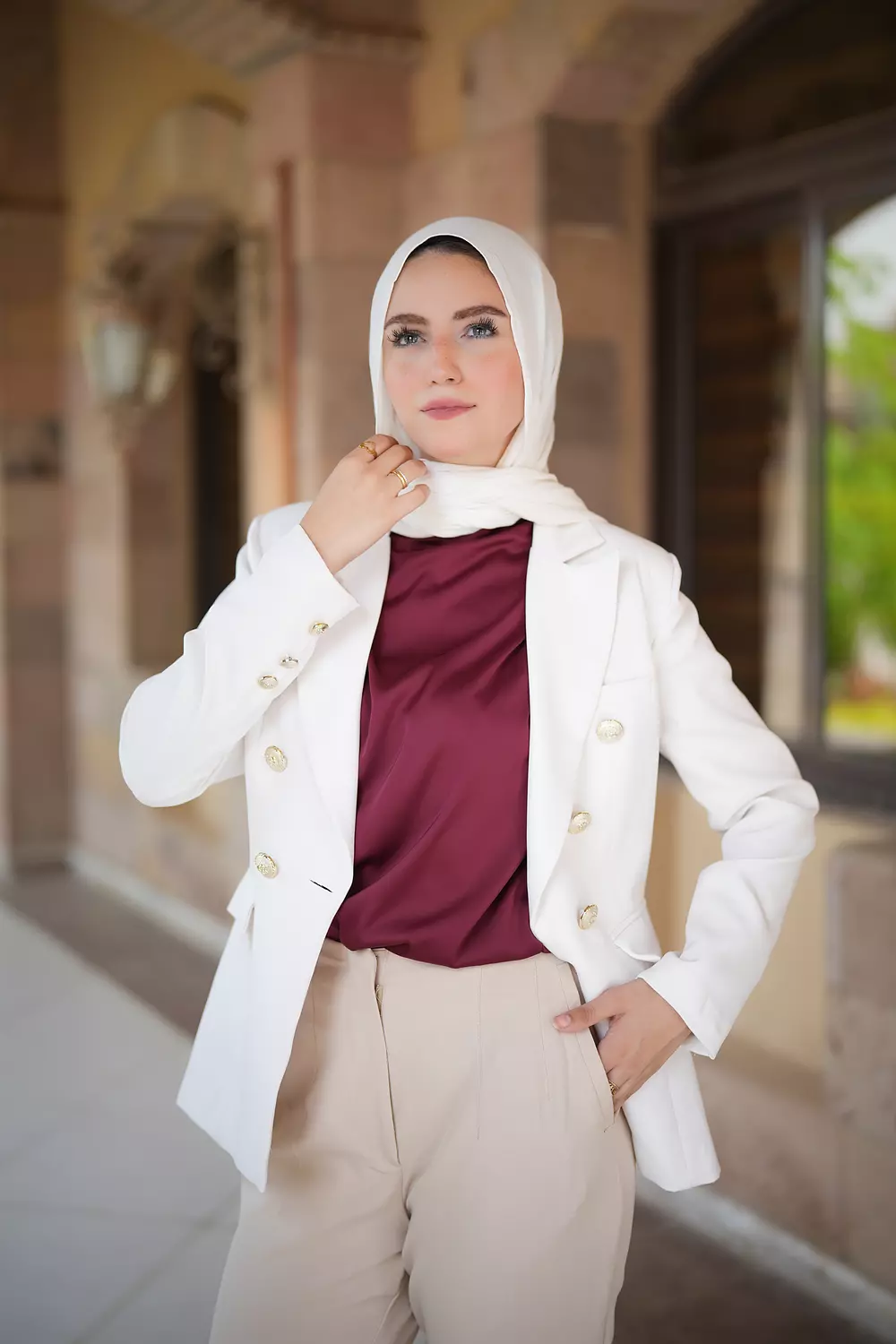 Sleeveless satin blouse 1