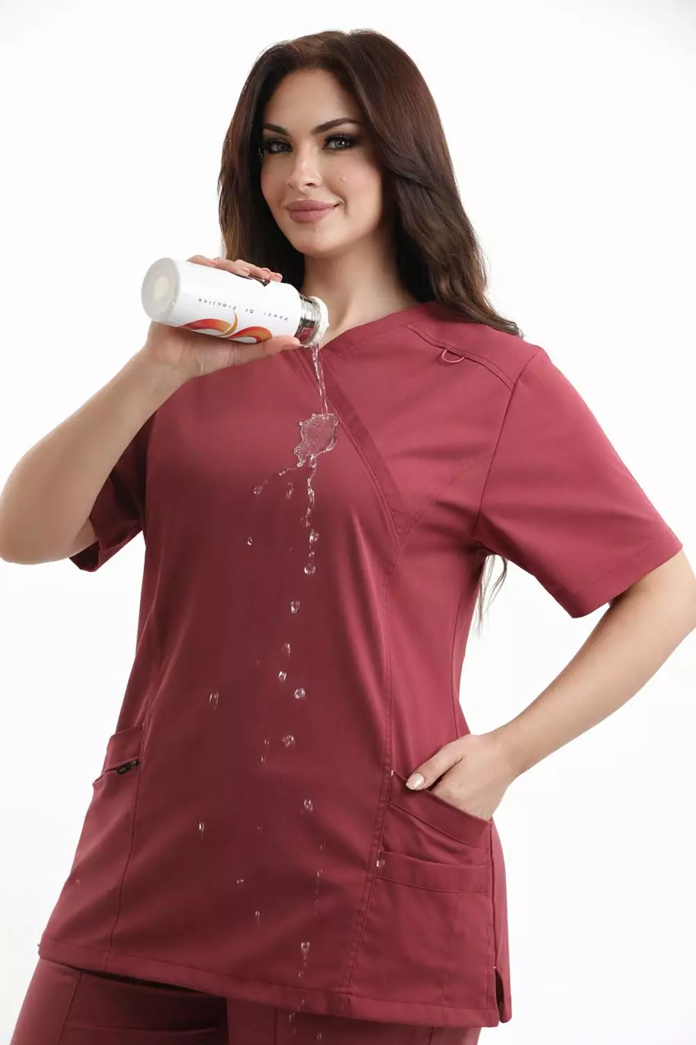 Maroon New Flexi Scrub 4