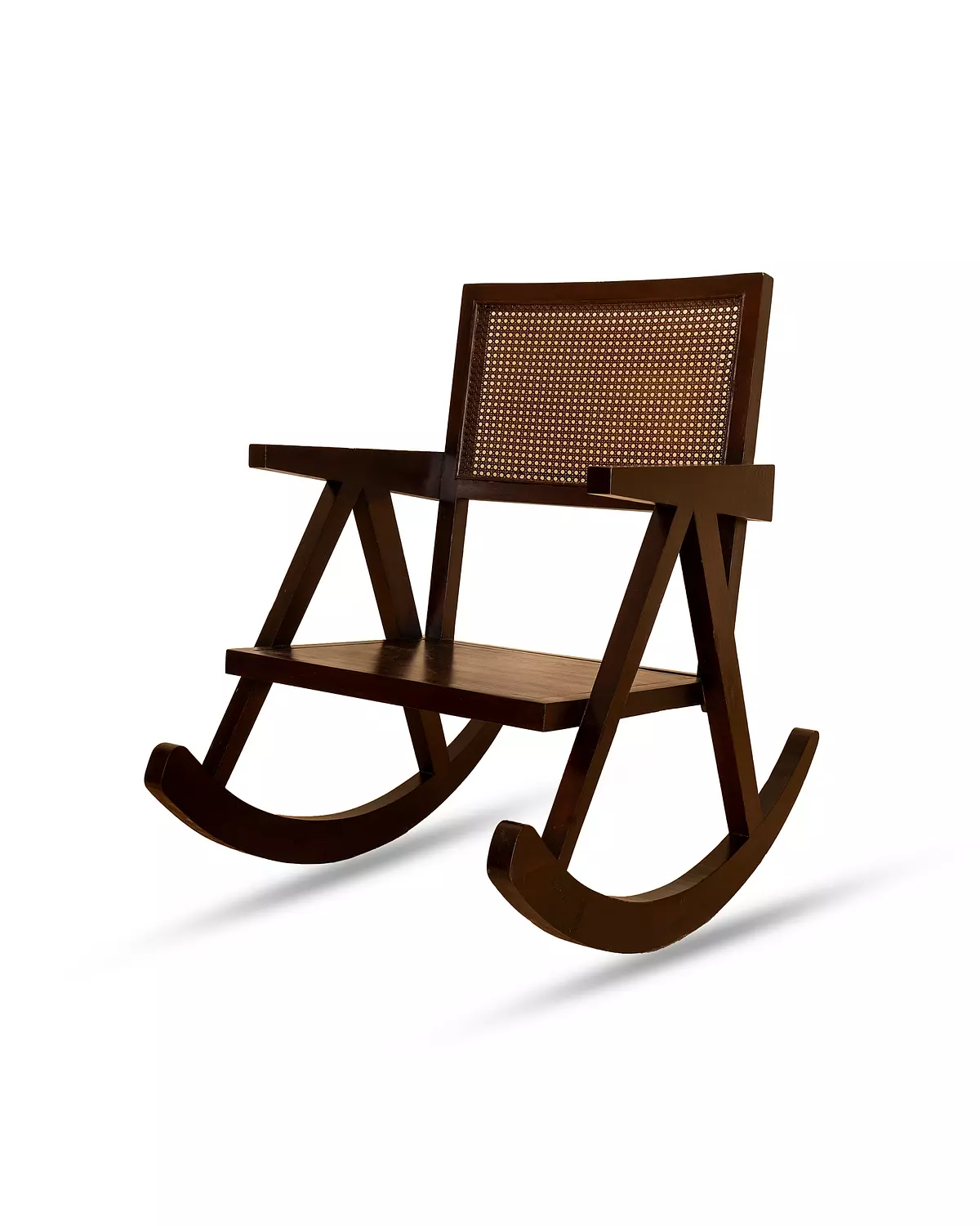 Cane infused rocking chair hover image