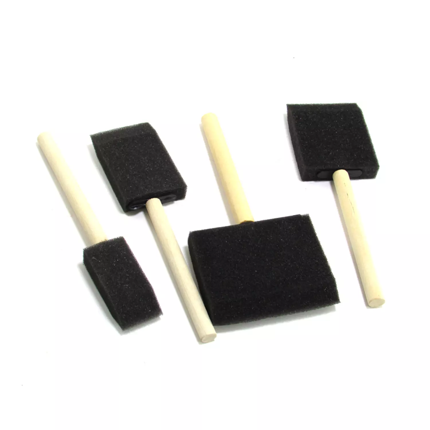 Set of 4 different sizes of wide sponge brushes,2.5cm,4cm,5cm,7.5cm image