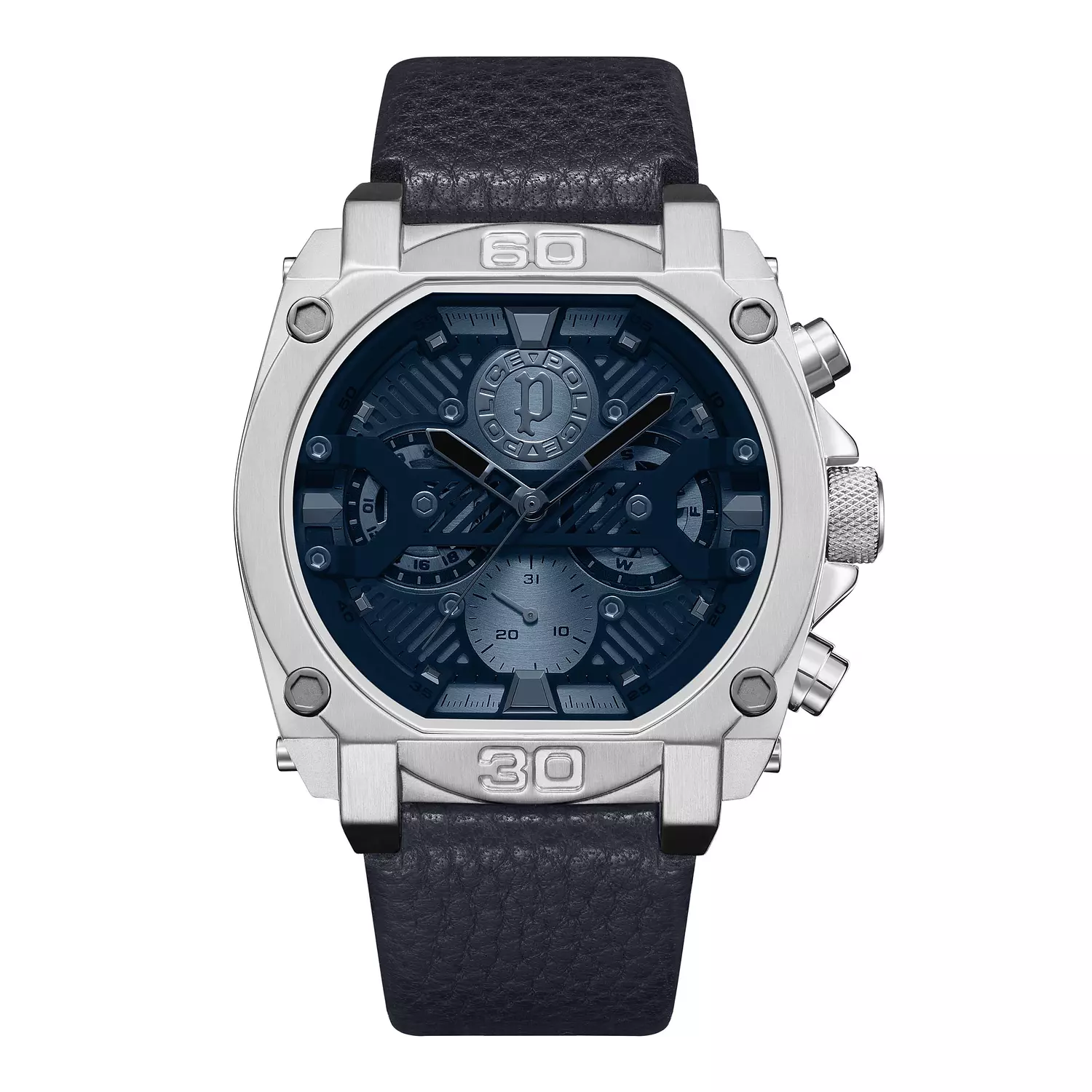 Police Model PEWJF2226802 NORWOOD MULTI SILVER DIAL BLUE STRAP image