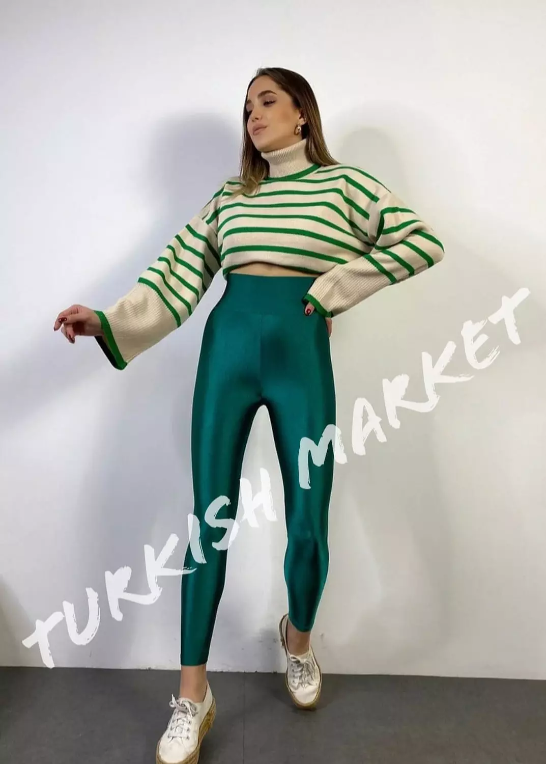 Plus Size Metallic leggings 1