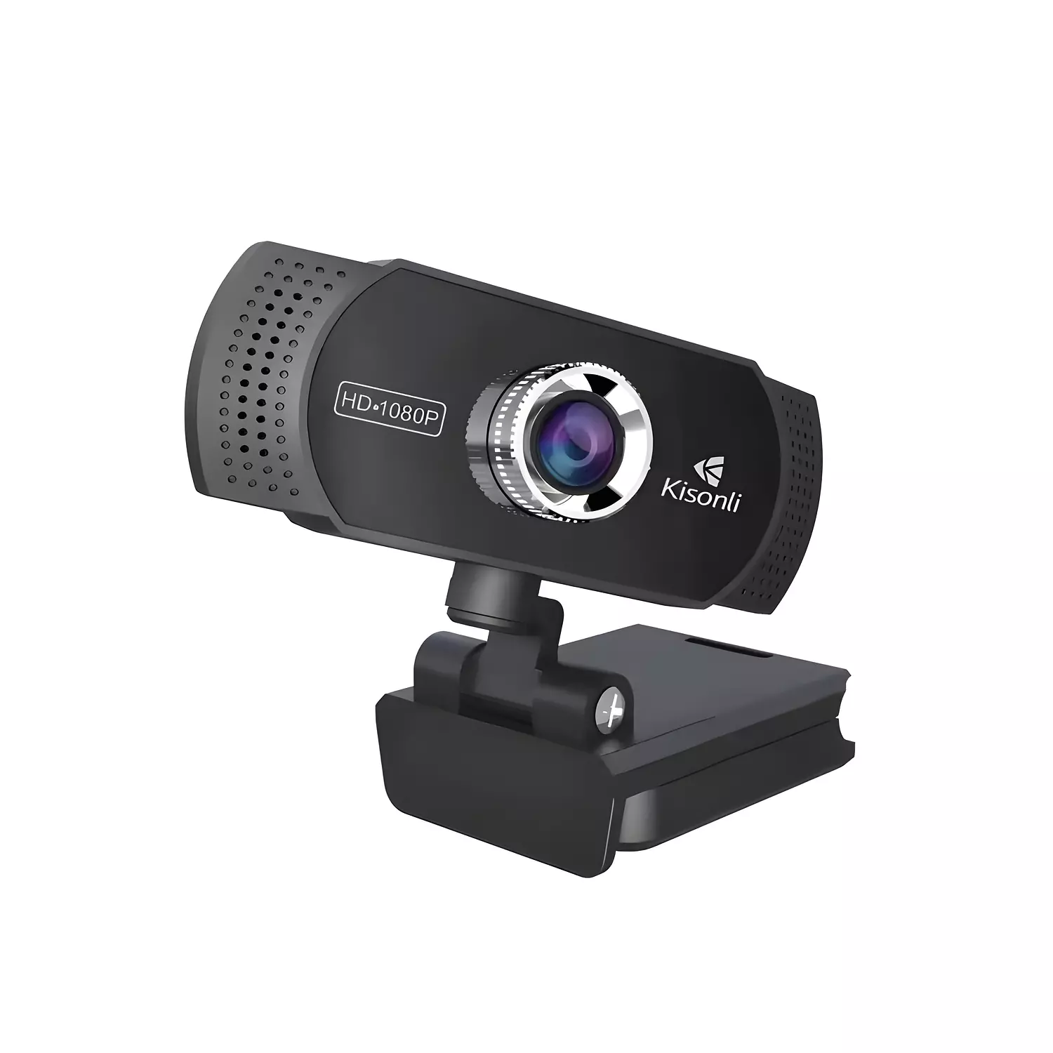 Kisonli PC-2 1080P HD Webcam - Built-in Mic - 90-Degree Angle 3