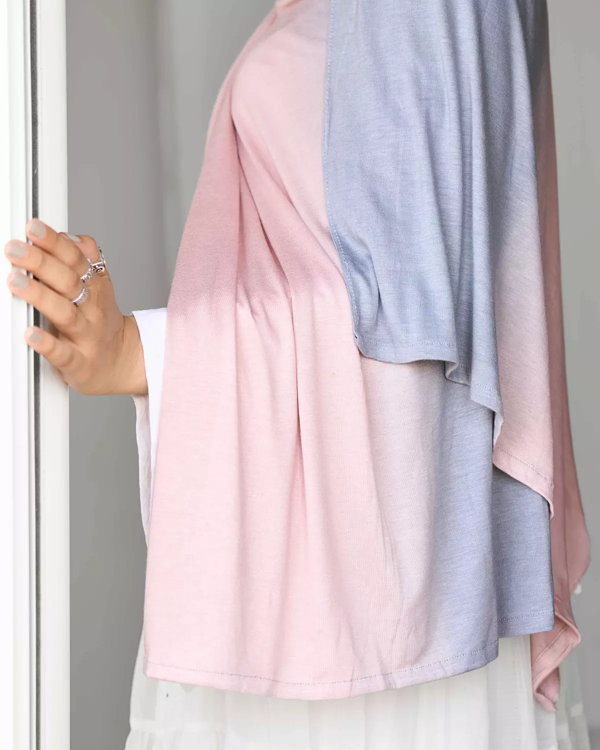 Pink Powder & Light Gray Ombre Jell 2