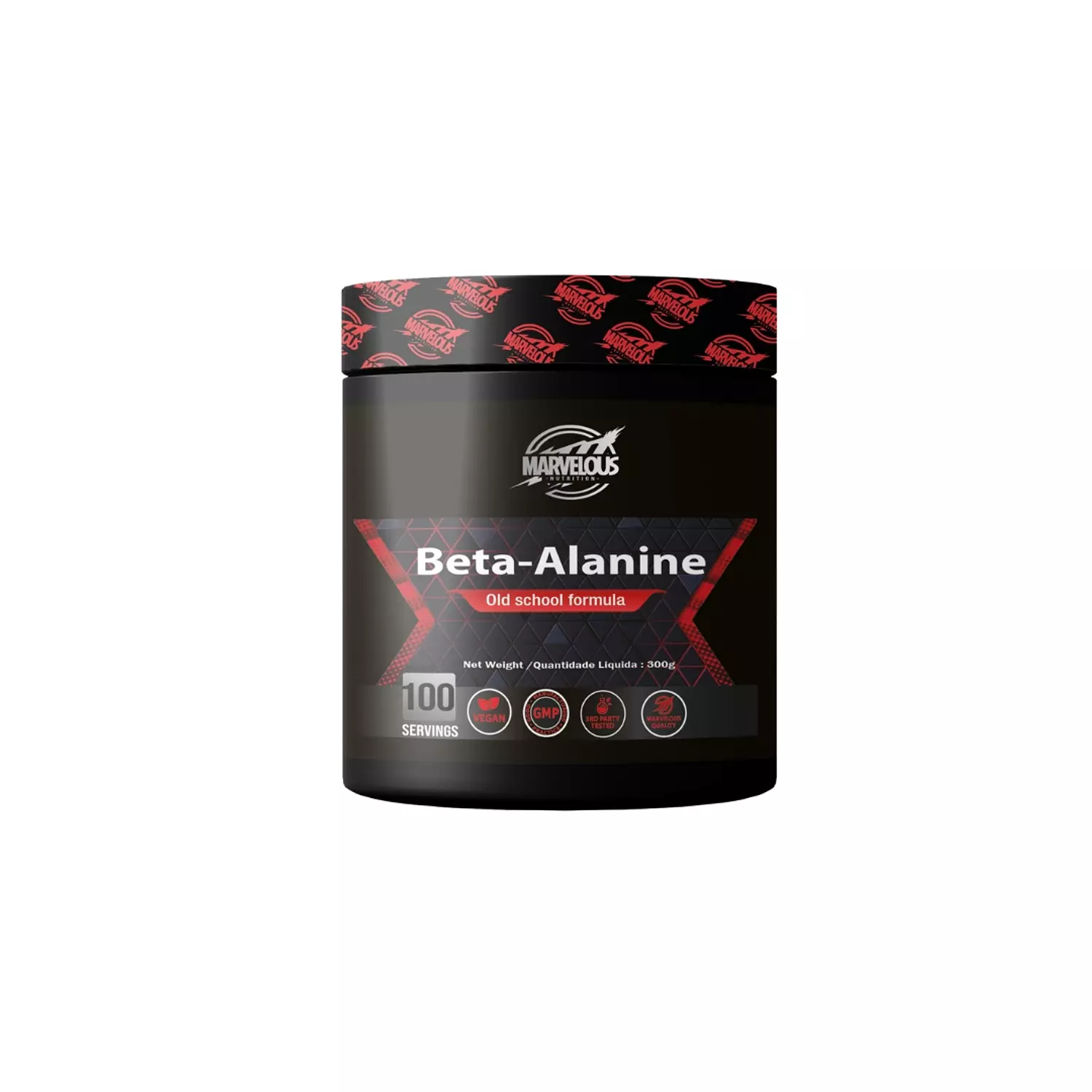 Marvelous Nutrition Beta-Alanine old School Formula-100Serv.-300G.- Unflavored image