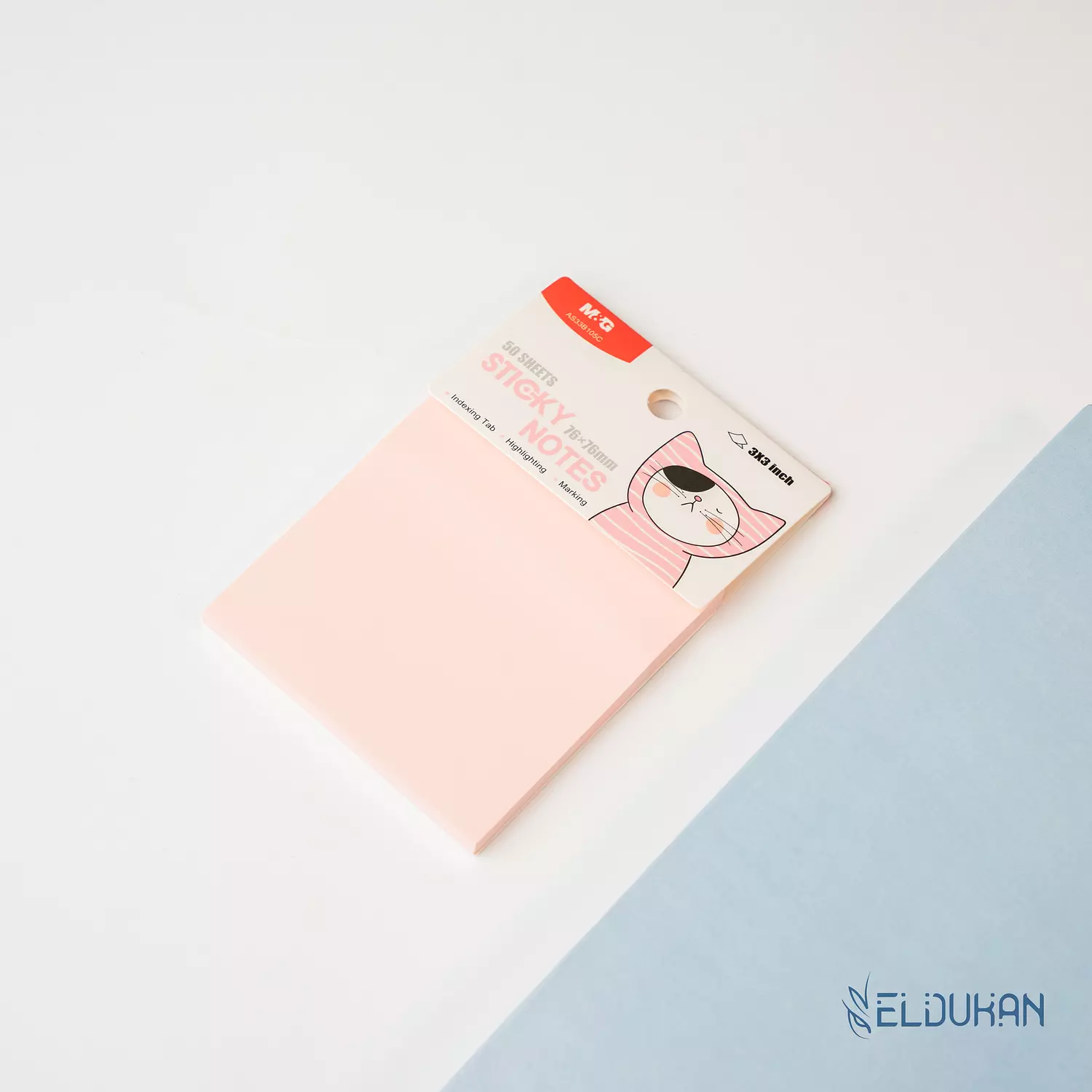 pink cat sticky note image