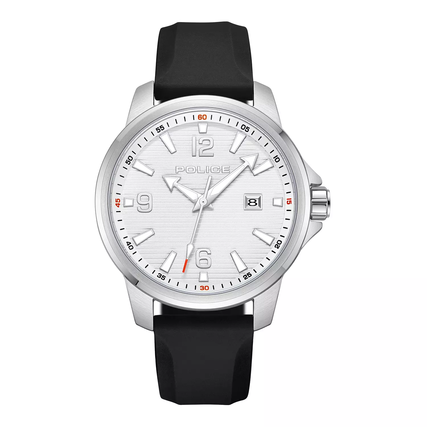 Mensor Gents Analog Watch With Silver Dial & Black Strap -PEWJN0020902, Black