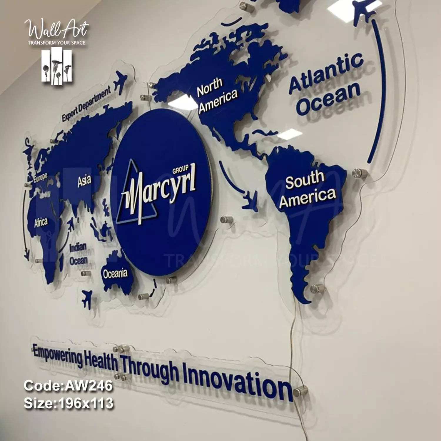 AW246-Lighted Acrylic World Map   7