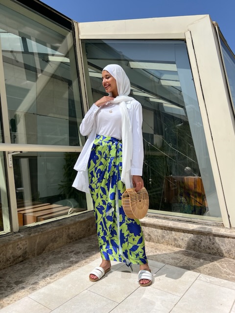 Green/blue wrap skirt 5