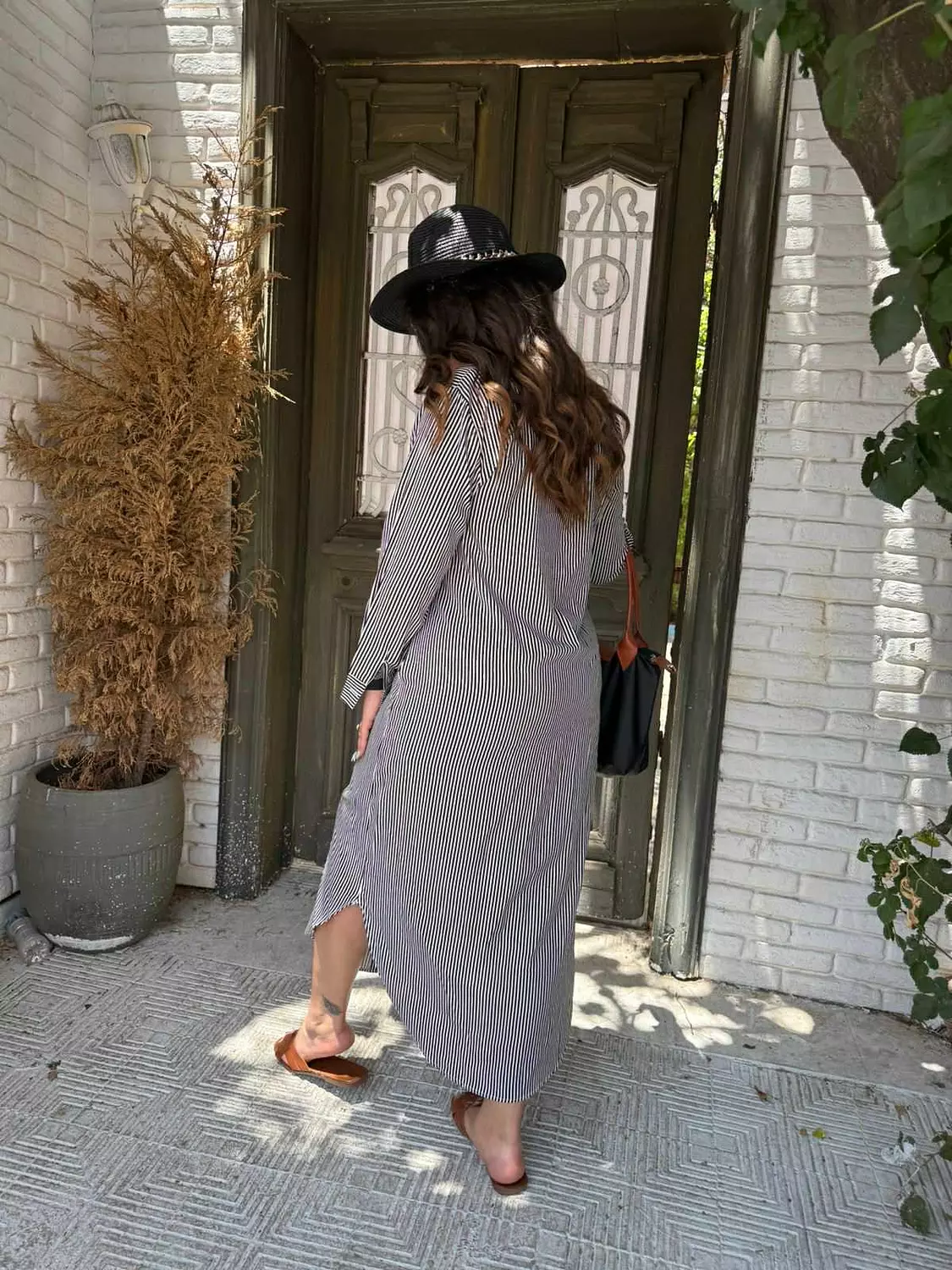 black striped dress 1