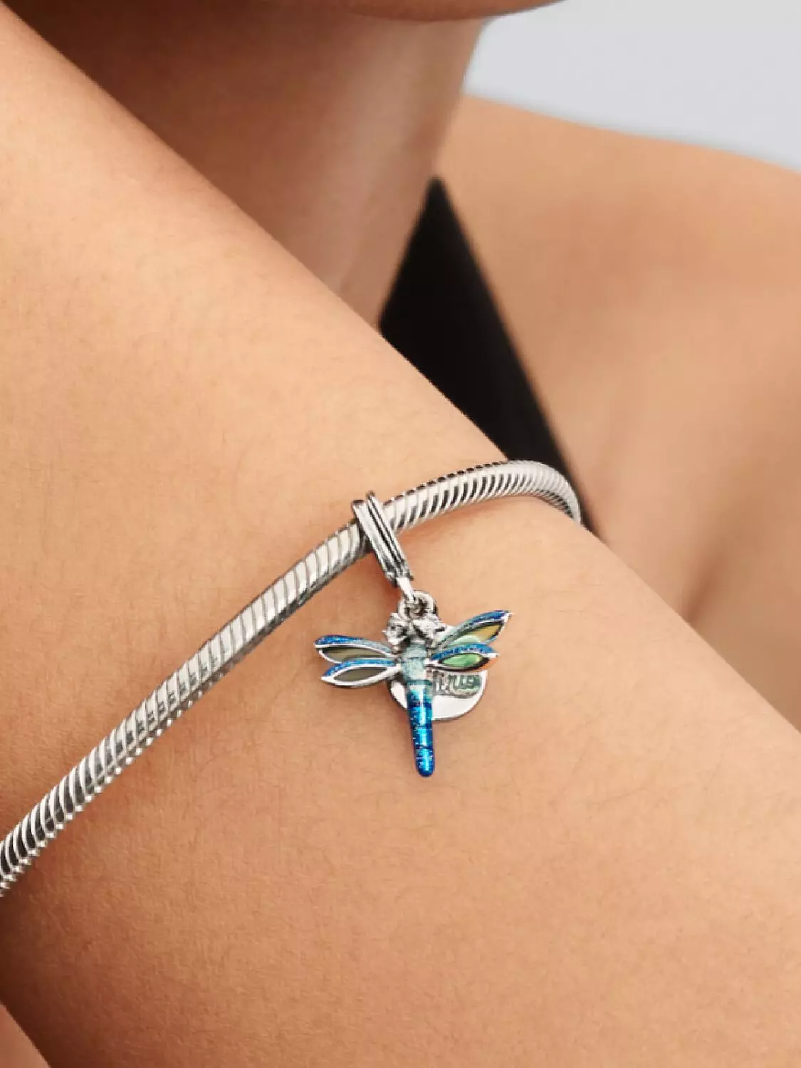 Dragonfly Double Dangle Charm Sterling silver 2