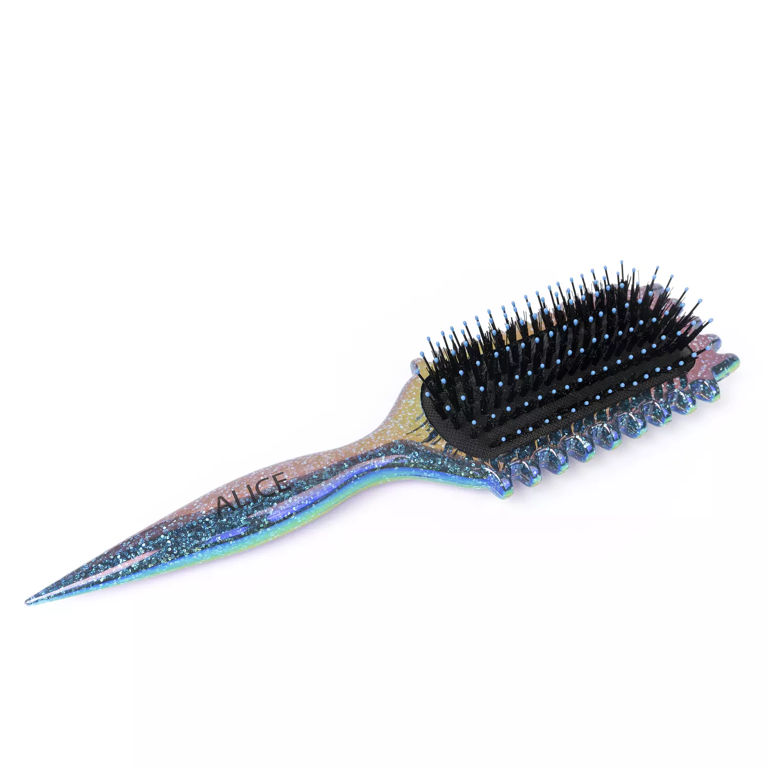 Glitter curly brush Blue image