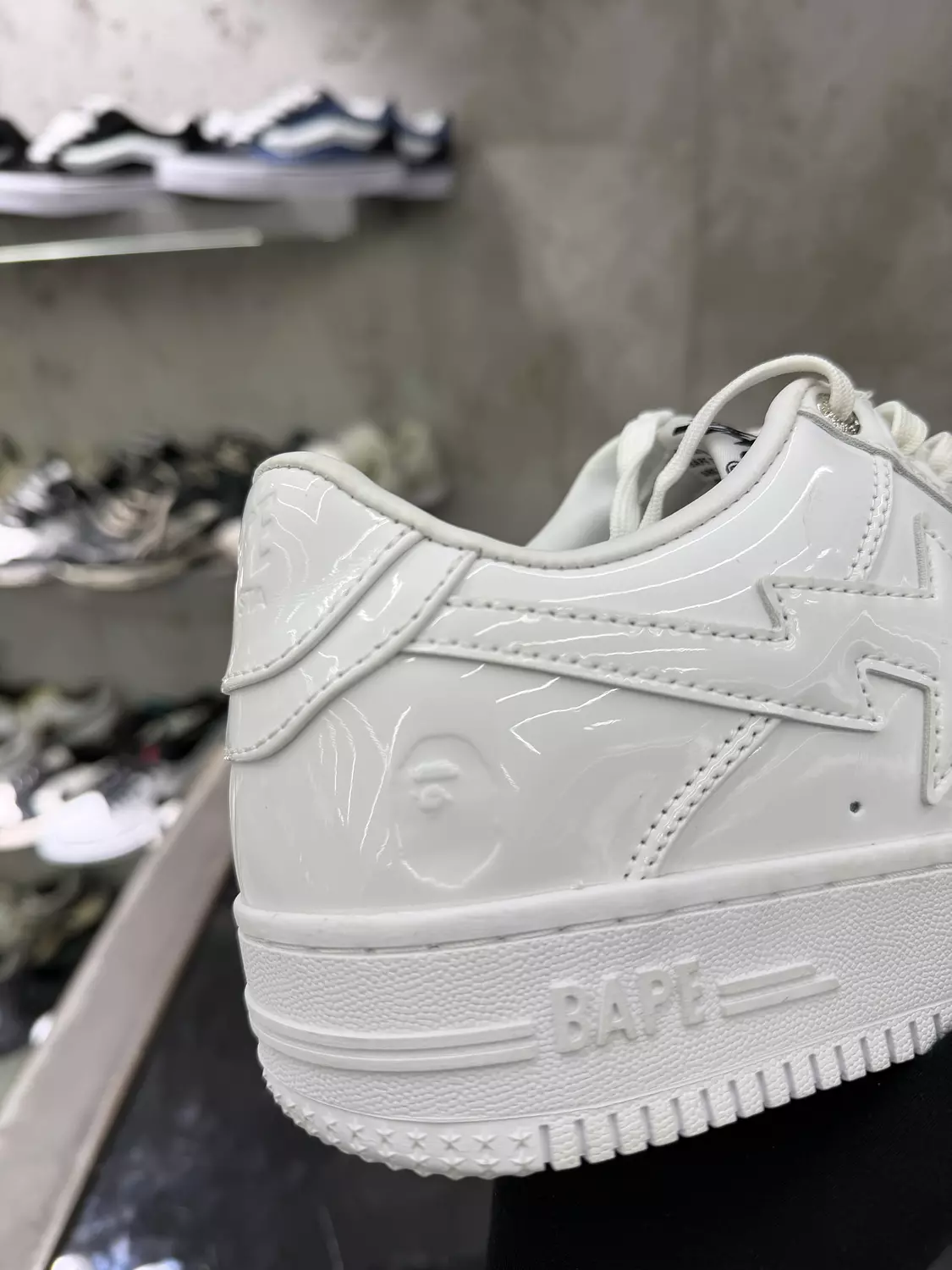 A Bathing Ape Bape Sta Triple White patnet 1