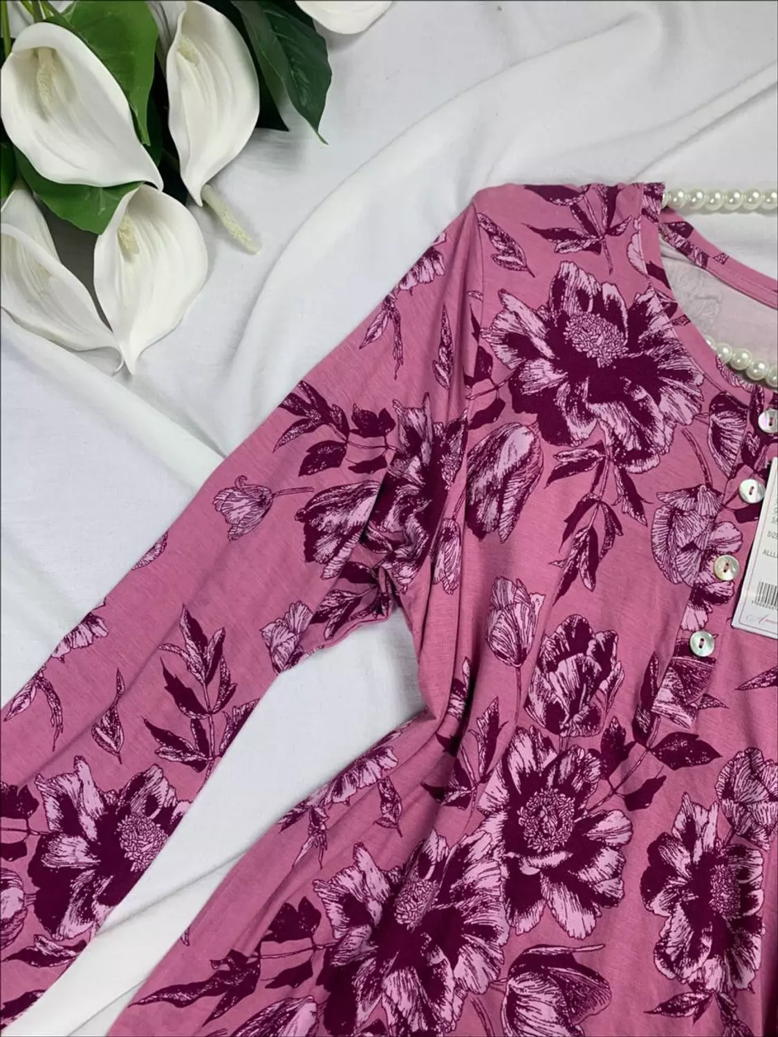 Floral cotton jersey sleeping shirt from Anabelle 2