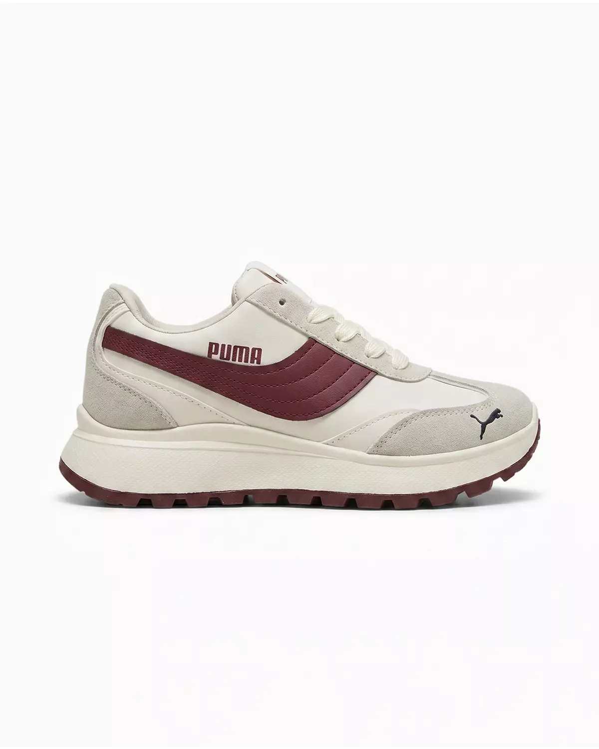 Women’s Puma Shoes – Beige & Maroon  2