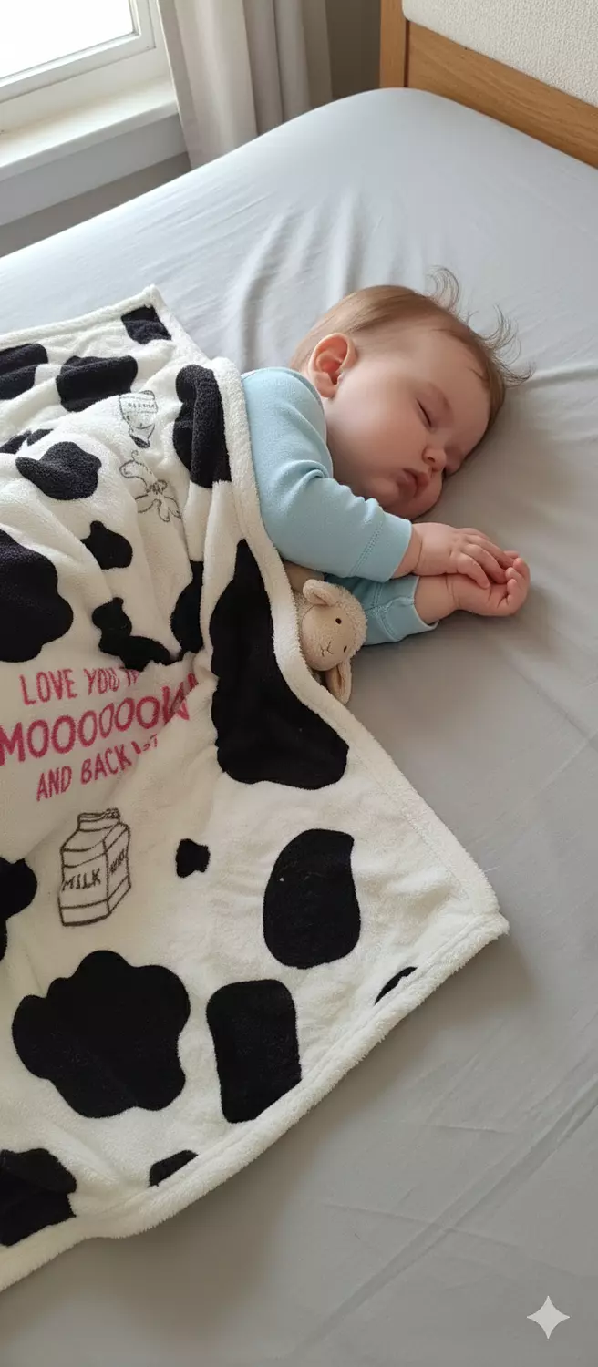 Moo-on and Back Pink Blanket   image