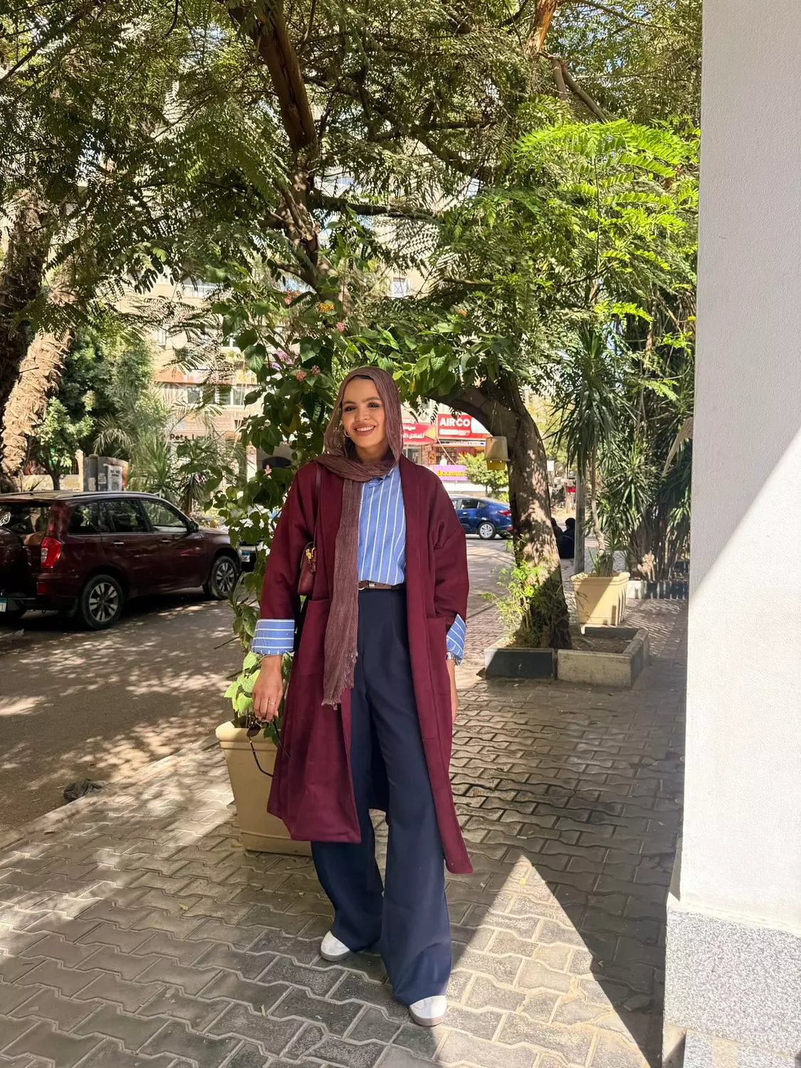 Long cardigan Burgundy 2