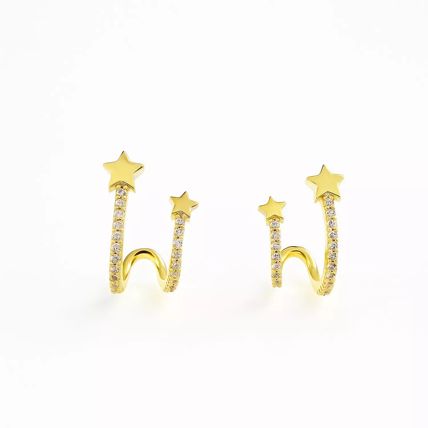 Silver Earrings Star 1