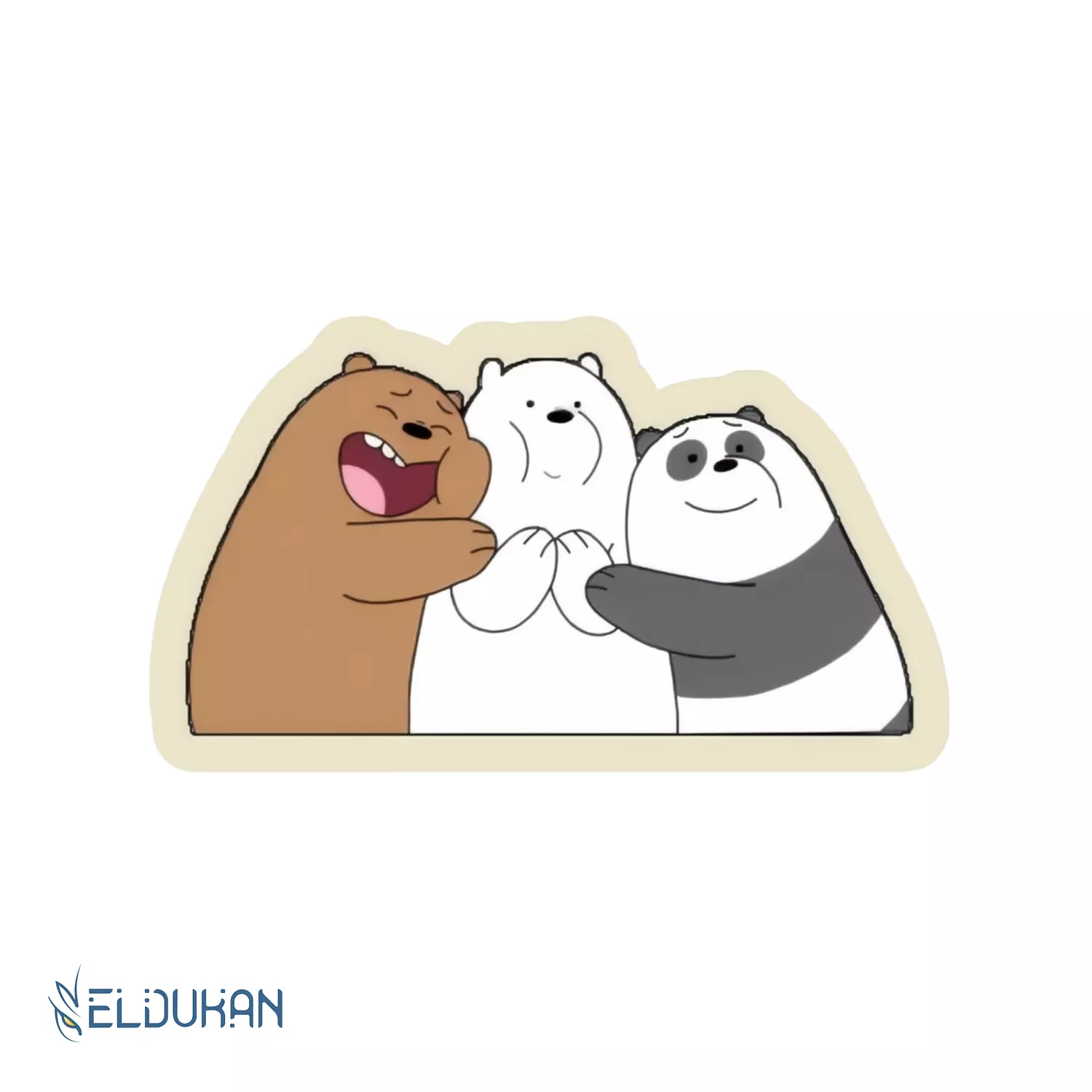We bare bears hug sticker