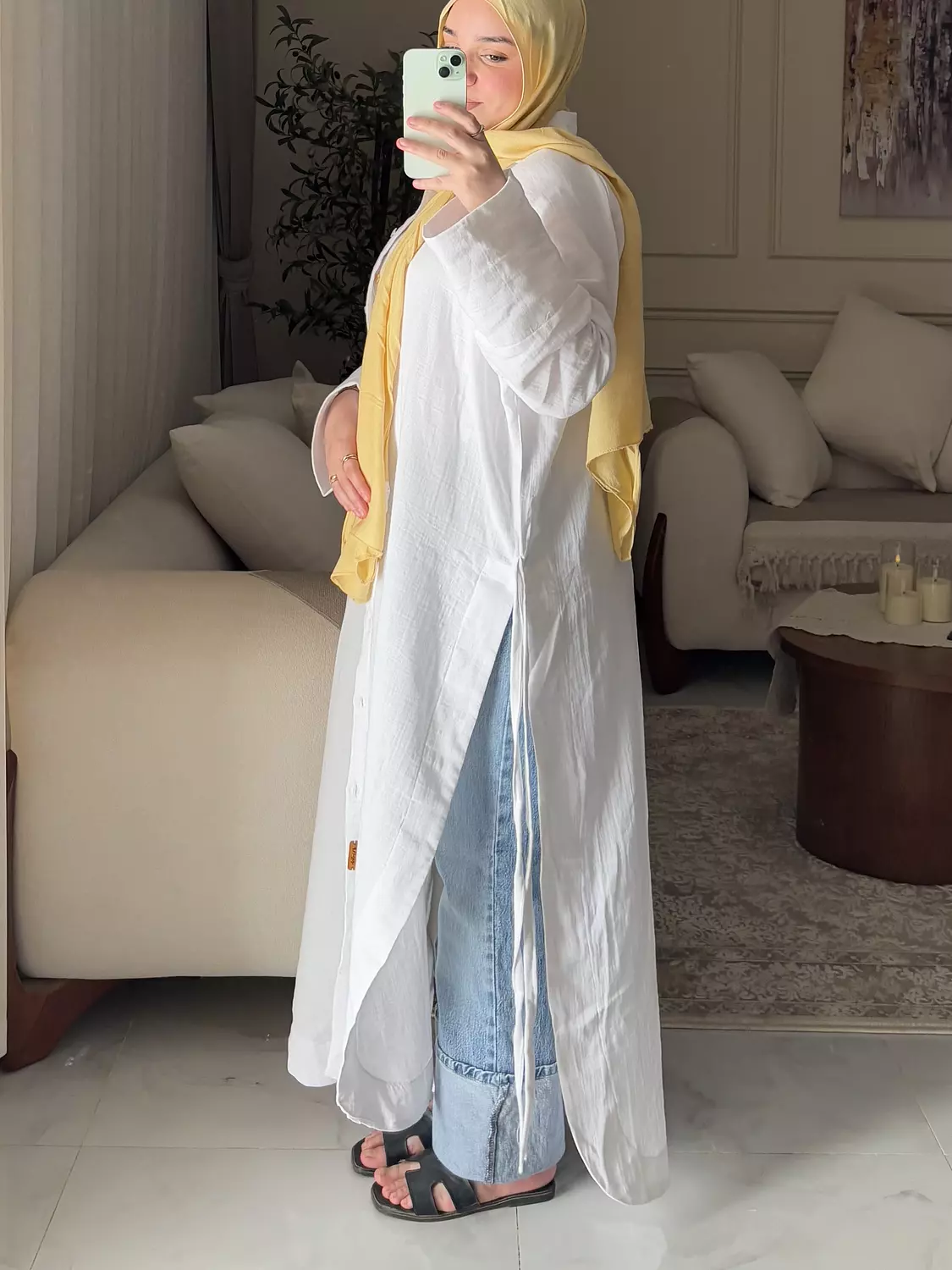 Lina Shirt Dress in white 2