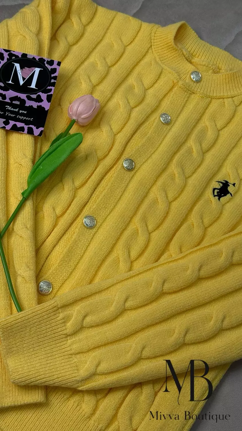 Soft Polo-Embroidered Cardigan * 4