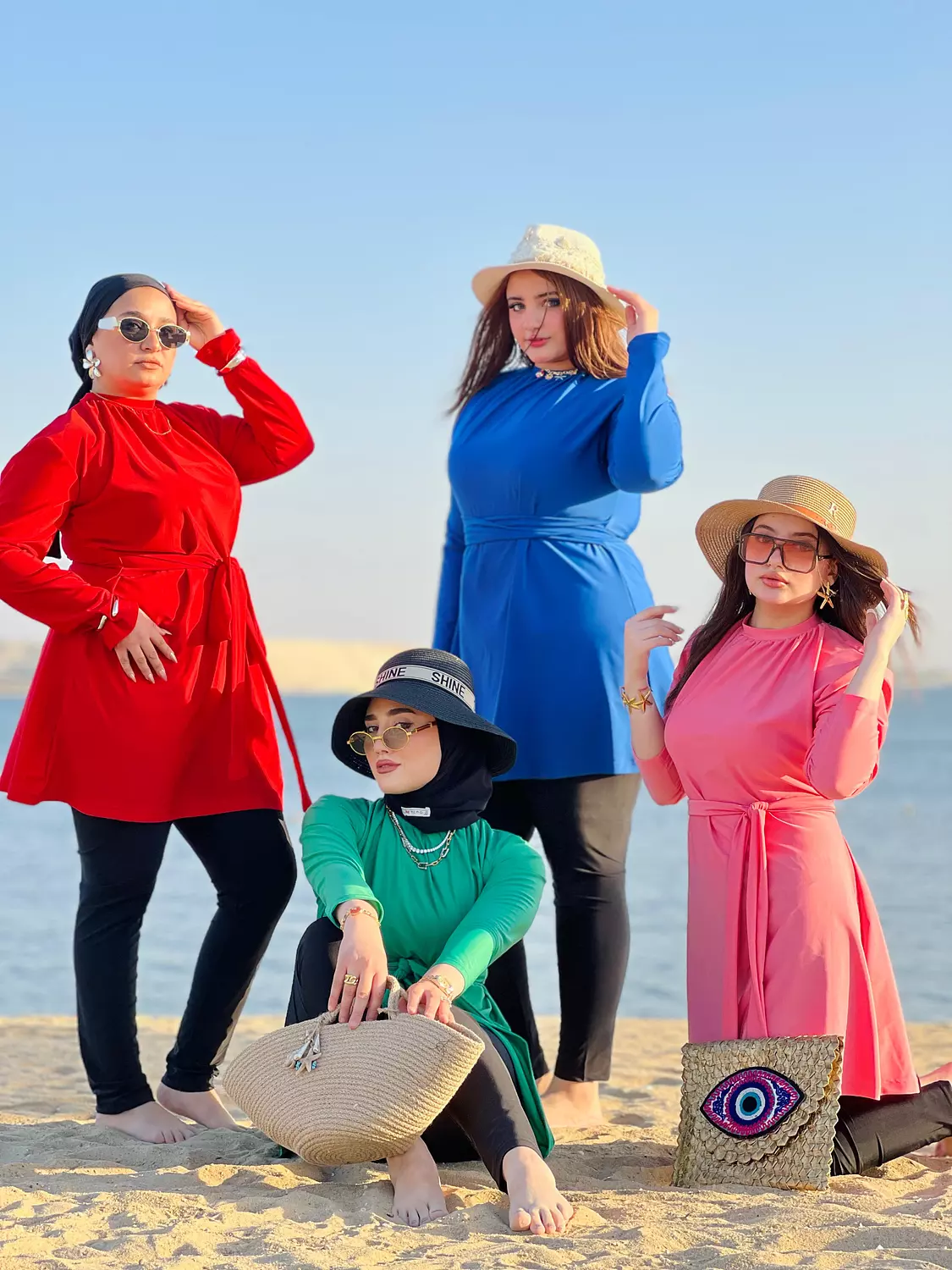 Waterproof Swimsuit (Long vest + legging + turban) image