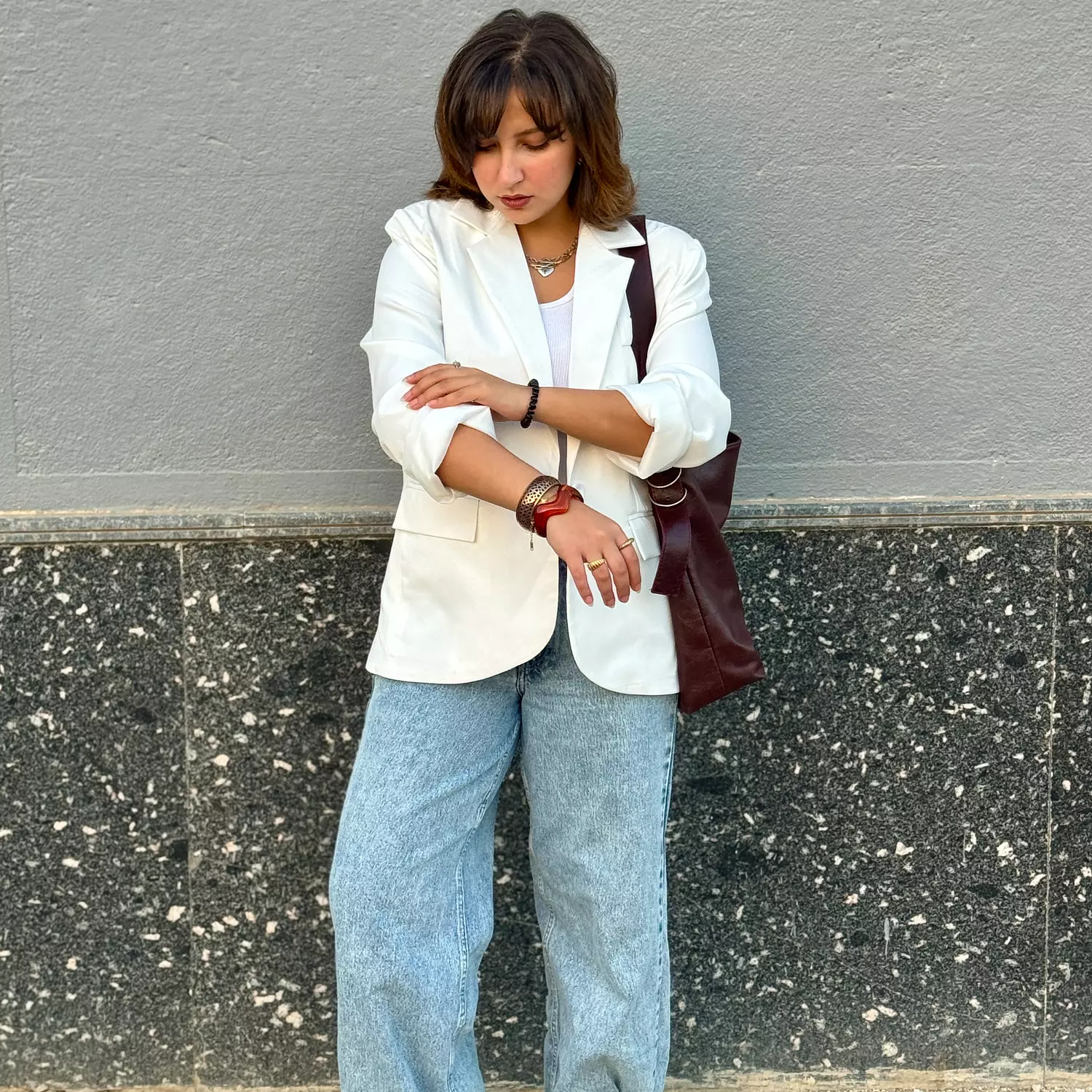 White Oversized Blazer hover image