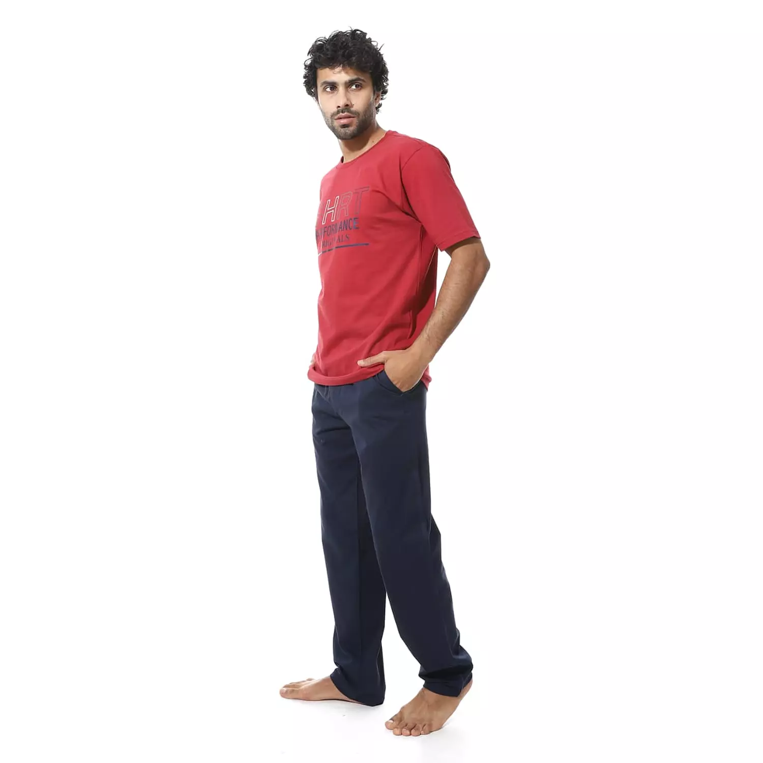 Men Printed Training Short Performance - 2685 - Maroon hover image