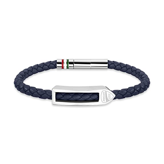 Ducati - DTAGB2137401 - PUNTA BLUE LEATHER WITH Stainless Steel BRACELET