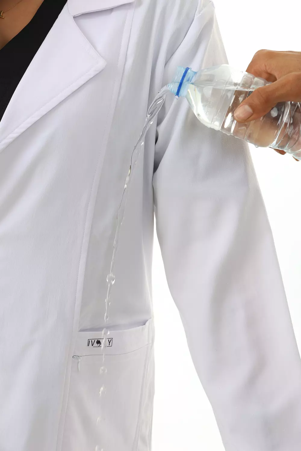 White Elegance Lab Coat Long 2