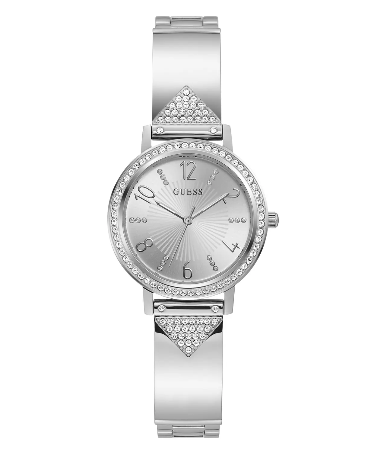 GUESS GW0474L1 ANALOG WATCH For Women Round Shape Silver Stainless Steel Polished Bracelet