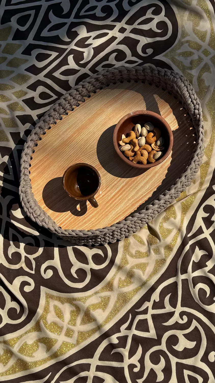 Desert Oasis Crochet Tray 1