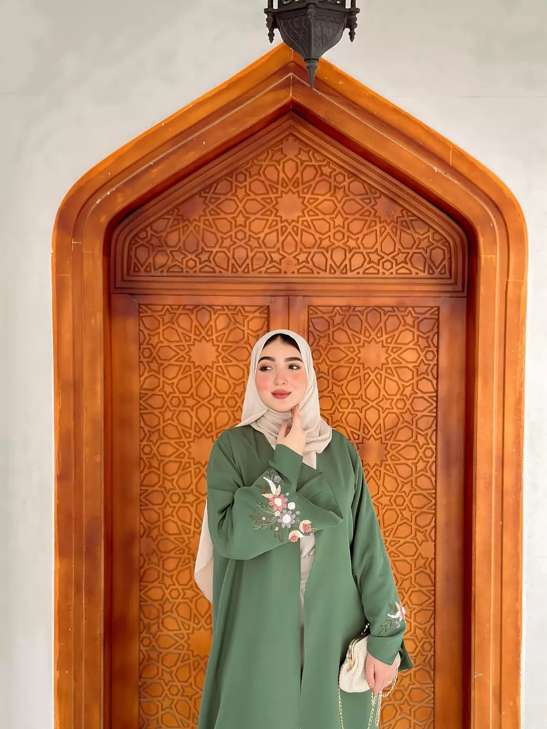 Floral abaya + basic  2