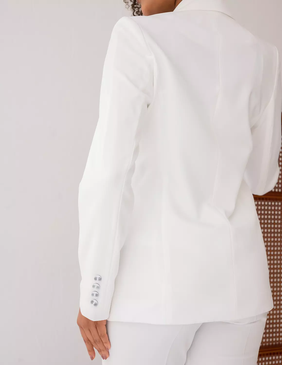 Majestic White Straight Blazer 2
